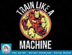 Marvel Iron Man Train Like a Machine Vintage Graphic T-Shirt T-Shirt copy PNG Sublimate