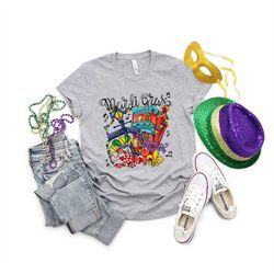 Mardi Gras New Orleans Shirt,Bourbon Street Parade Carnival Shirt,Fat Tuesday Shirt,Fleur De Lis Shirt,Watercolor Mardi