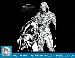 Marvel Moon Knight Duo Line Art Poster T-Shirt copy PNG Sublimate