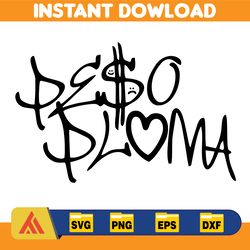 Peso Pluma SVG, Cutting File, Digital Clipart, Great for Viny Decals, Stickers, T-Shirts, Mugs & More! Signature SVG Des