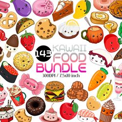 Kawaii Food | clip art, Cute, Dessert, Donut, Cake, Ice Cream, Vegetable, Korea, Food, Junk Food, Fast Food, Halloween