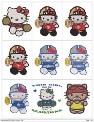Collection HELLO KITTY SPORTS KITTY Embroidery Machine Designs PES JEF HUS DST EXP VIP XXX