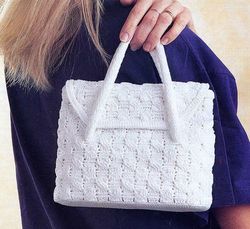 Bag purse style of Chanel Crochet Pattern - Digital Vintage pattern PDF download