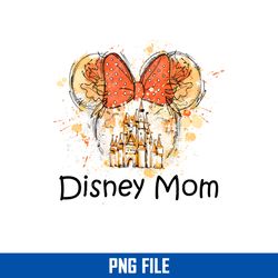 Minnie Disney Mom Watercolor Png, Minnie Ears Castle Firework Png, Disney Mom Png Digital File