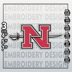 Nicholls Colonels  Embroidery Designs, NCAA Logo Embroidery Files, NCAA Nicholls, Machine Embroidery Pattern