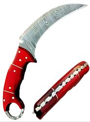 The Power of the Karambit: Full Tang Hand Forged Damascus Steel Hunting Knife with Exotic Wood Handle