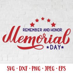 Memorial Day. USA Patriotic SVG