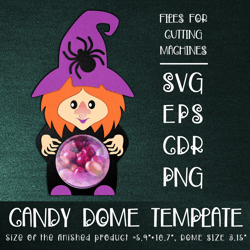 Witch Candy Dome | Halloween Paper Craft Template