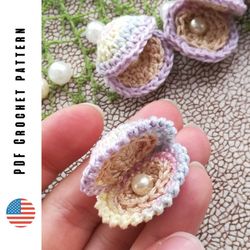 Crochet seashell pattern, amigurumi sea animal, Toys crochet patterns