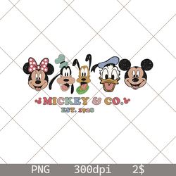 Vintage Mickey & Co 1928 PNG, Mickey And Friends PNG, Disney Family Trip Png, Disney Friends, Disneyland & Disney World