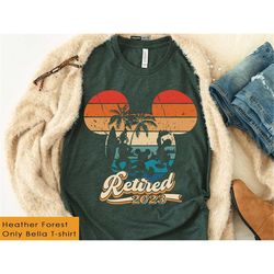 Retro Sunset Retired 2023 Mickey and Friends Shirt / Disney Retirement T-shirt / Walt Disney World Tee / Funny Disneylan