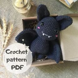 Bat crochet pattern, crochet bat, halloween crochet pattern, amigurumi toy, Crochet pattern PDF, halloween Bat