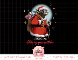 Star Wars Santa Yoda Merry You Will Be png