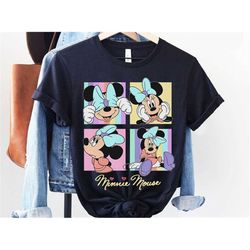 Retro Pastel Color Minnie Mouse Shirt / Mickey and Friends T-shirt / Walt Disney World / Disneyland Family Vacation Trip