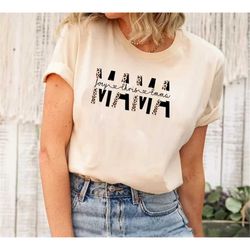 Custom mom shirt, Mama Leopard Shirt, Mom shirt with names, gift for her, mothers day gift, mothers day shirt, mama shir