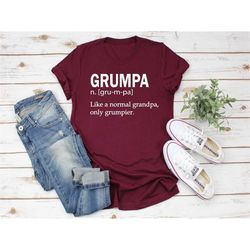 grumpa like a regular grandpa only grumpier t-shirt, grandma gift, grandpa shirt, unisex tee, funny grandpa gift, gift f