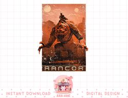 Star Wars The Book Of Boba Fett Riding The Rancor Poster png
