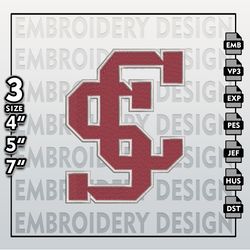 Santa Clara Broncos Embroidery Designs, NCAA Logo Embroidery Files, NCAA Santa Clara, Machine Embroidery Pattern