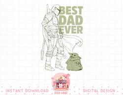 Star Wars The Mandalorian & Grogu Father's Day Outline Dad png