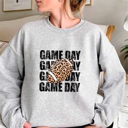 Game Day Sweatshirt, Gameday Leopard Lightning Bolt Sweatshirt, Gameday Crewneck, Womens Sports Sweatshirts, Baseball, F