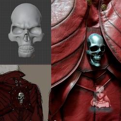 3d model stl DMC - DEVIL MAY CRY SKULL ON DANTE'S BACK Cosplay 3d print