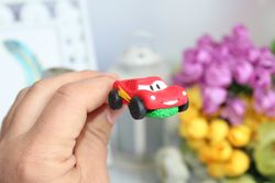 A gift for a boy, car spoon, car, children products, cutlery, spoon with decor Polimer clay, a gift for my son
