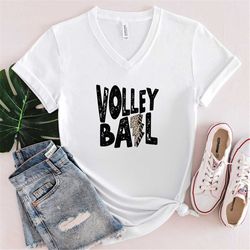 retro volleyball shirt - groovy stacked - cute game day shirt - gift for daughter - sports team group shirts - unisex gr
