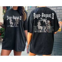 Suga Agust D World Tour 2023 2 Sides Shirt, KPOP Suga Concert Tshirt, Agust D Vintage Merch, Gifts For Fans