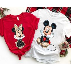 Mickey and Minnie Mouse Plaid Shirt / Disney Valentine's Day T-shirt / Disneyland Couple Matching Tee / Disneyland Trip