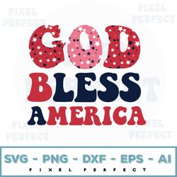 God Bless America Svg, Retro Patriotic Svg , 4th July Svg, America Distressed Svg, 4th of July Svg, Vintage Svg