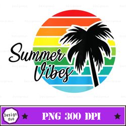 Retro Palm Tree Sunset Png, Watercolor Png, Vintage Tropical Summer Png Sublimation