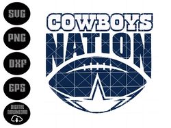 Cowboys Nation-Layered Digital Downloads for Cricut, Silhouette Etc.. Svg| Eps| Dxf| Png| Files