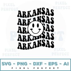 Arkansas Smiley svg, Smiley svg, Smiley Face png, Retro Smiley svg, Have a Good Day Smiley, Cricut Cut File, Sublimation