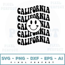 California Smiley svg, Smiley svg, Smiley Face png, Retro Smiley svg, Have a Good Day Smiley, Cricut Cut File, Sublimati