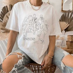 Vintage 5 Seconds Of Summer Line Art Shirt, 5SOS Shirt, 5SOS Merch, Band Tour Shirt, Shirt For 5SOS Fan