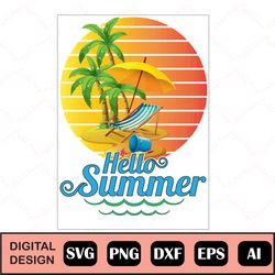 Hello Summer Svg, Welcome Summer Svg, Summer Sign Svg, Hello Summer Popsicle Svg, Summer Svg, Front Door Sign Svg, Files