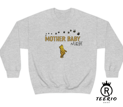 Mother Baby Nurse Shirt | Vintage Bear Nurse Shirt | Postpartum Nurse Tshirt | Nursing Tee | Baby Nurse Shirt