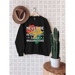never be limited by other people's, limited imaginations, sweatshirt , Black history hoode black history month black his