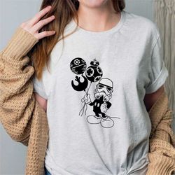 Star Wars Mickey Stroomtrooper Balloon Shirt - Mickey Mouse Tee - Disney Star Wars Matching - Star Wars Disneyland - Sta