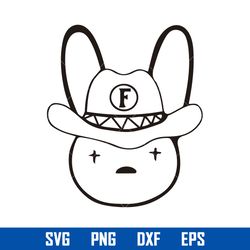 Bad Bunny Grupo Frontera Outline Svg, Grupo Frontera Svg, Bad Bunny Svg, Png Dxf Eps File