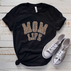 Leopard Mama Shirt, Retro Vintage Mama Shirt, Mom Life Shirt,Girl Mama Shirt, Motherhood Shirt, Cute Mom Shirt,Mothers D