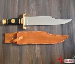 handmade custom knife Steve Voorhis Iron Mistress Bowie Knife with leather original sheath gift knife mk1162m