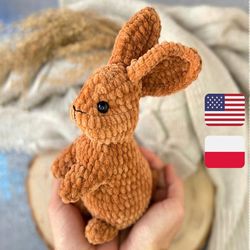 Crochet pattern baby cute rabbit / Crochet PATTERN plush toy / Amigurumi stuff toys tutorial / realistic rabbit