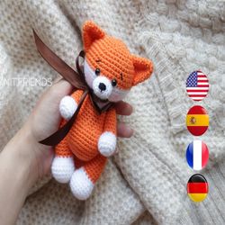 crochet pattern fox amigurumi, crochet pattern amigurumi forest animals, pattern amigurumi plush fox, crochet pattern