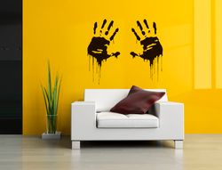Hands And Blood Drops, Bloody Hands Zombies, Auto Stickers Wall Sticker Vinyl Decal Mural Art Decor