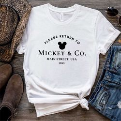Return to Mickey & Co Unisex T-Shirt - Mickey and Co. -  Main Street USA - Disney Trip Shirt - Cute Disney Mickey Tee -