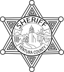 Badge of the Sheriff of Ventura County, California svg vector file for laser engraving, cnc router, cutting, engraving,