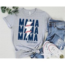 Baseball Mama Shirt, Custom Baseball Mom Shirt, Baseball Season Shirt for Mothers Day, Sports Mom Tee Shirt, Baseball Ga