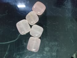 Enhance Your Love and Harmony with Our 15mm Square Rose Quartz Stone Pack: Perfect for Jewelry Making and Energy Healing