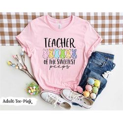 Funny Teacher Bunny Shirts, Easter Shirt Women, Easter Gifts for Teachers, Easter Sweatshirt for Teacher Teacher of The